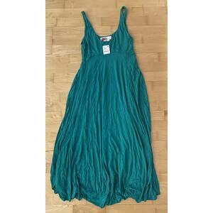 NWT Free People Beach Dress Teal Blue Green Maxi S